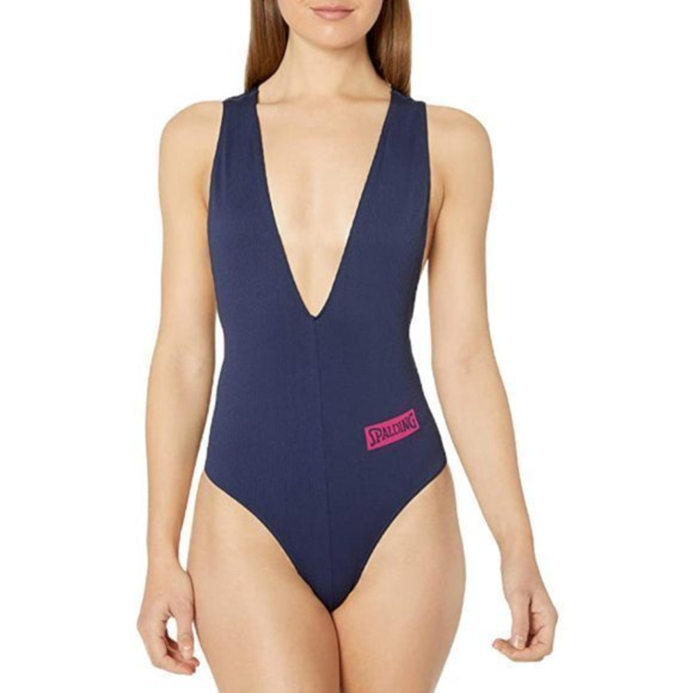 NWT Spalding Seamless‎ Deep V-neck Bodysuit Undershirt